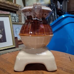 Vintage Ceramic Vase with Stand